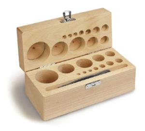 Etui de protection en bois pour jeux de poids - 1g à 1000g 